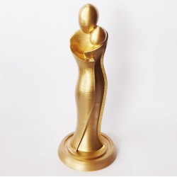 Anneler Günü Anne ve Bebek Figürü Heykelcik Altın Rengi Anneler Günü Anne ve Bebek Figürü Heykelcik Altın Rengi