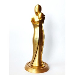 Anneler Günü Anne ve Bebek Figürü Heykelcik Altın Rengi Anneler Günü Anne ve Bebek Figürü Heykelcik Altın Rengi